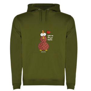 Φούτερ ALLOKOTES "Άχου και δεν με νοιάζει" (χακί)